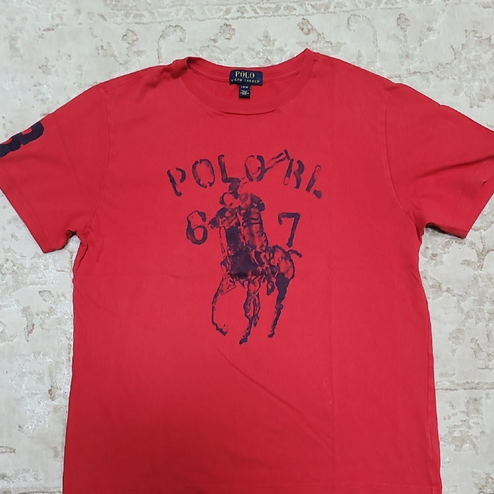 Polo by Ralph Lauren Red Equestrian Tee